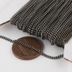 Corrente de meio-fio soldada em bronze de 32 pés - Elo SOLDADO de 1,6 mm - 1,6S