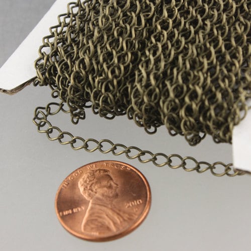 Special Sale 32 ft Antique Brass Bronze SOLDER Curb Chain Etsy