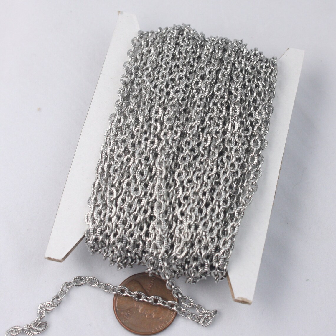 Stainless Steel Chain Bulk 3 Ft of Stainless Steel Textured Etsy