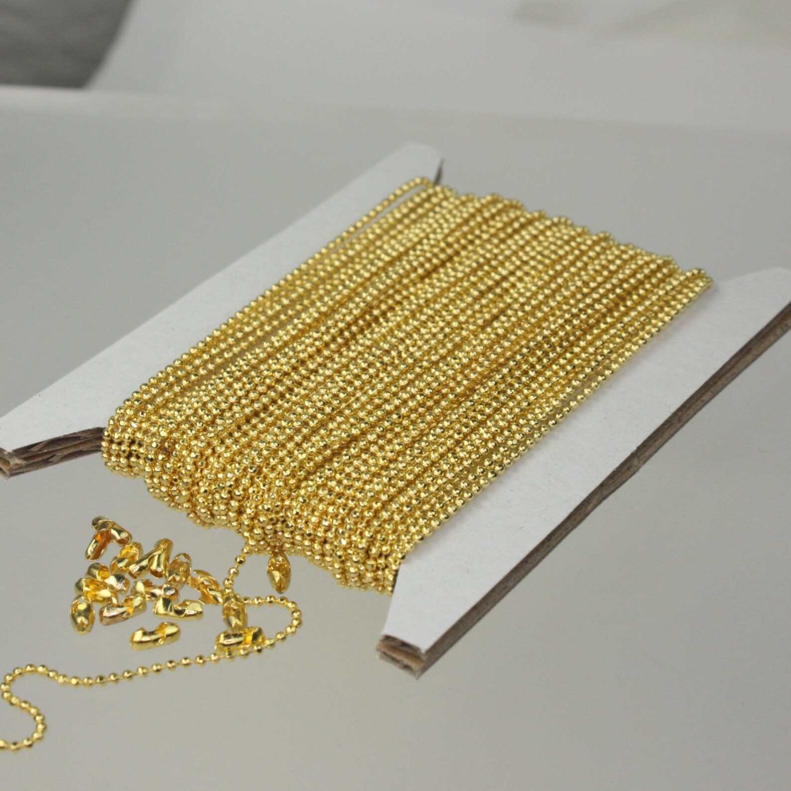 Gold Plated Ball Chain Bulk 100 Ft. Spool of FACET Micro Ball Etsy