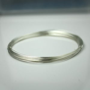 5Ft 925 Sterling Silver Round Edge Wire - 26G 0.4mm Thickness Half Hard