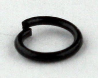 4mm Jump Rings, 20 Pcs Black Jump Rings Open 4x0.5mm 24 Gauge 24G Bulk Jumprings Jump Rings Link Connector Open Jump Rings O Ring - 5x4mm