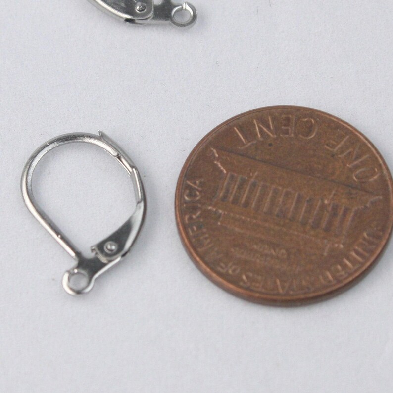 Stainless Steel Surgical Leverback Earrings Earwire - 10X16mm ship from California USA, Multiple Quantity Options image 3