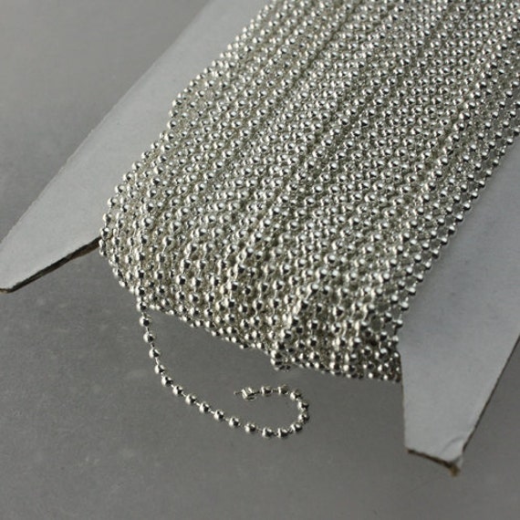 SALE Sale 32 Ft. Spool of Sterling Silver Finished Ball Chain 1.5