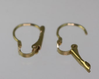 50 raw Brass Bronze Leverback Earrings earwire - 19X13mm
