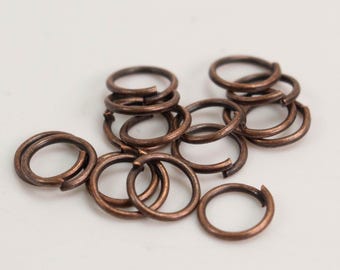 200 Anellini Aperti Da 3 Mm In Rame Anticato - Calibro 24 (0,5 Mm) Per Bigiotteria E Fai Da Te