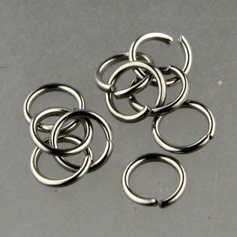 Wholesale Lot 500 pcs of STAINLESS Steel Jump Rings Link Surgical Jumprings 5mm 21G 0.7mm 21 Gauge Wholesale Jump Rings Bulk from CA USA image 1