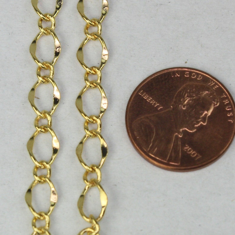 Gold Plated Chain Bulk Chain 10 Ft Spool of High Quality Big Etsy