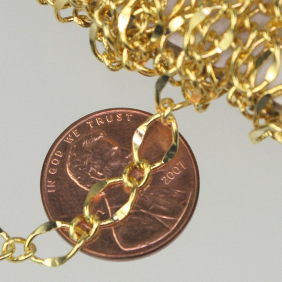 Gold Plated Chain Bulk Chain 10ft Spool of Necklace Wholesale Etsy