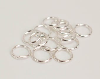Anelli di congiunzione placcati in argento sterling da 6 mm - Connettore per gioielli fai da te 200 pezzi - Lotto all'ingrosso