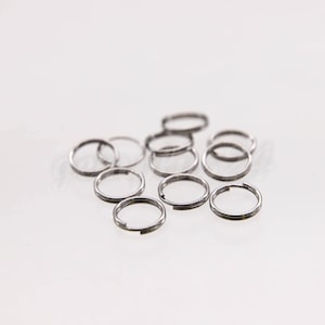 Non Tarnish 10mm Surgical Steel Split Rings: Stainless Steel Jewelry Findings