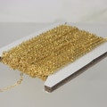 Gold Plated Satellite Ball Chain: 32 ft, 2.4x1.7mm Soldered Link