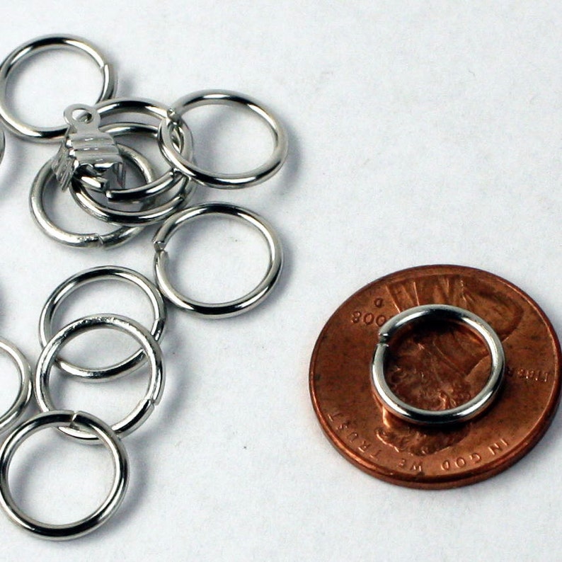 10mm Jump Rings 50 Pcs of Rhodium Jump Rings / Jumprings - Etsy