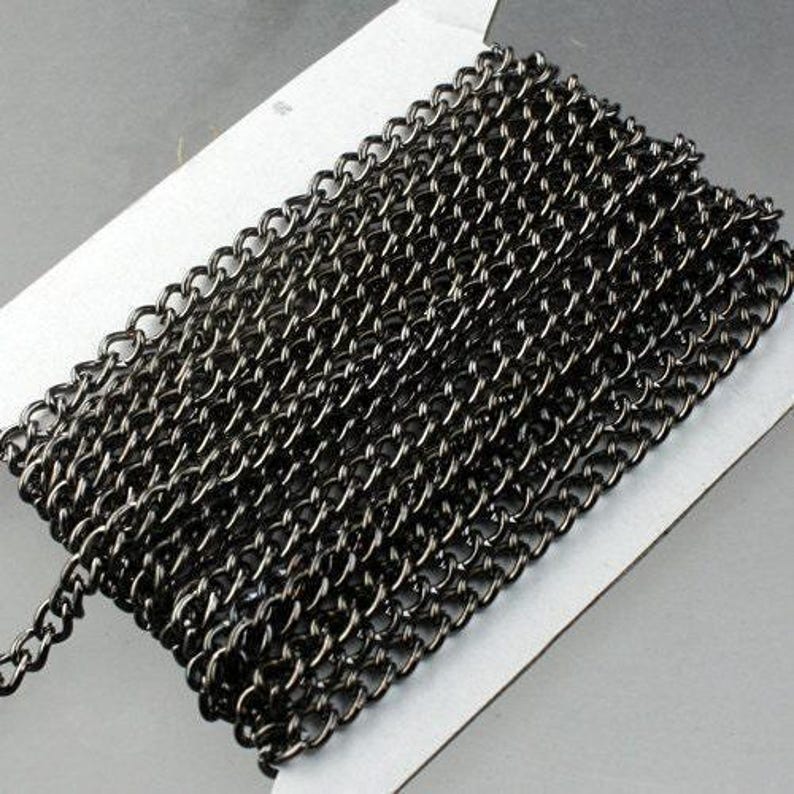 Curb Chain: Gunmetal Finish, Chunky 3.6mm Wide - Lead and Nickel Safe 10 feet - 3.6C image 3