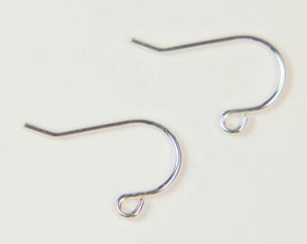 Sterling Silver Ear Wires: 20 Gauge, 18x12mm