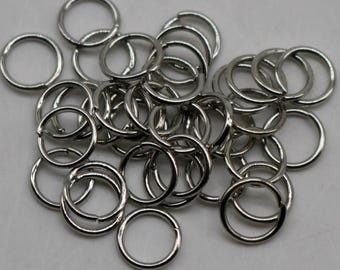 200 pcs of 6mm Jump Rings, Rhodium Plated Jump Rings Open 6x0.7mm 21 Gauge 21G  Link Connector Open Jump Rings 7x6mm