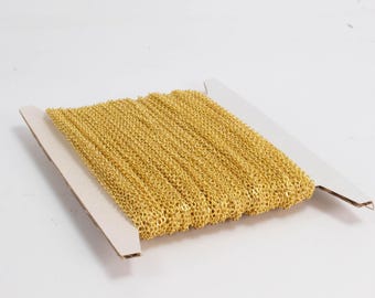 Chaîne câble plaquée or anti ternissement : grande bobine (2,4 x 1,7 mm maillons soudés) 10 pieds