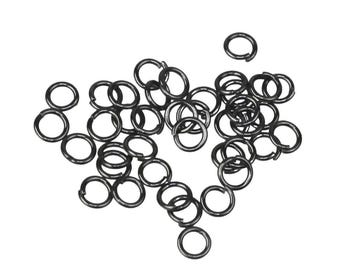 Gunmetal Finish 3mm Jump Rings: 24 Gauge Open Link Connectors 200 pcs - Wholesale Bulk Lot