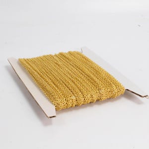 32 Feet Anti Tarnish Gold Plated Flat Cable Chain 2.4x1.7mm Soldered Links - Premium Bulk Spool - Professional Jewelry Making AT2417F