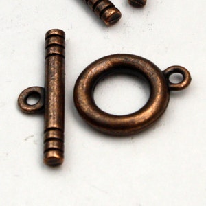 Wholesale 100 sets of Antique Copper Toggle Clasps - Ship from California USA