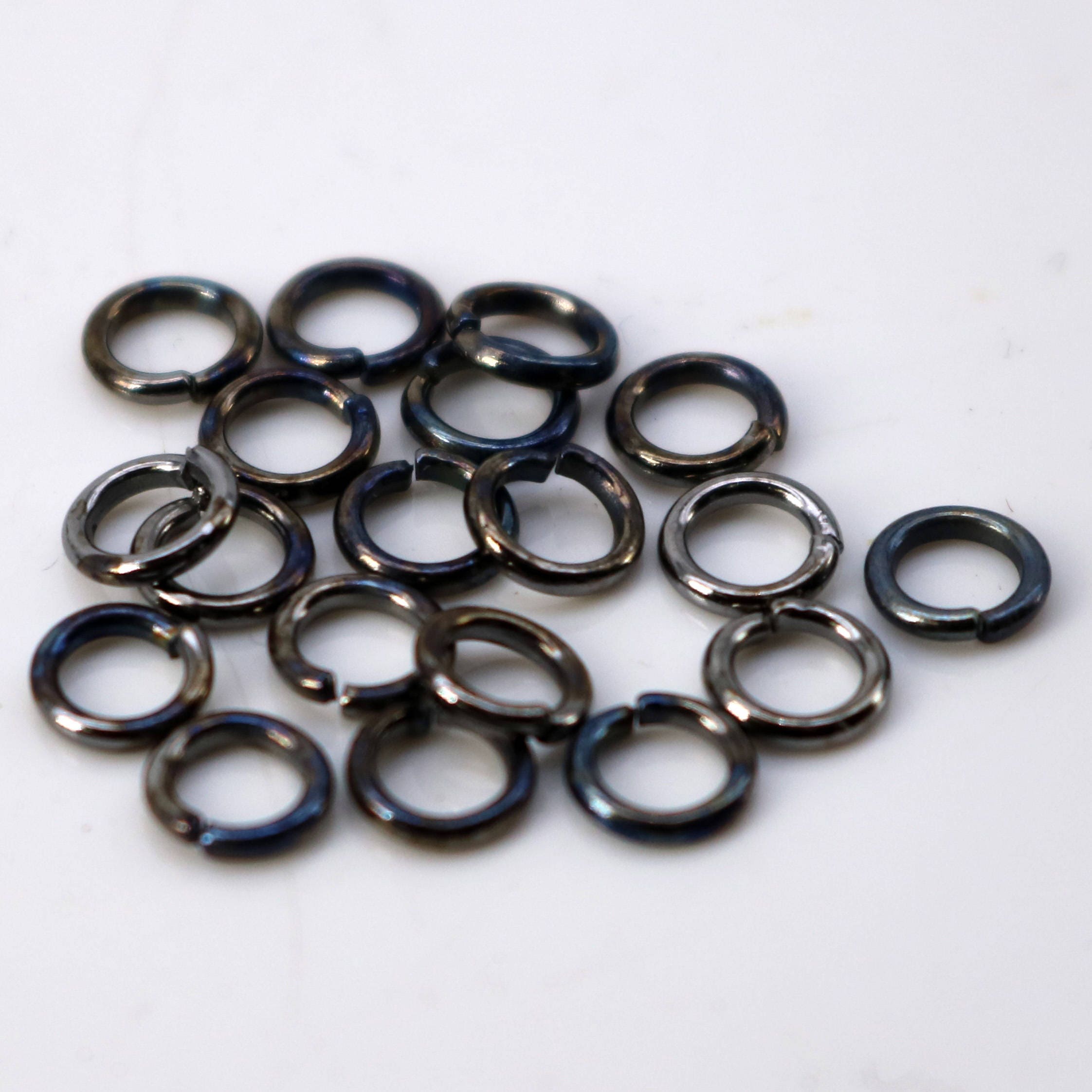 50-200pcs approx Bright Silver Stainless Steel Jump Rings, 3.5mm