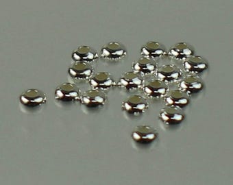 Sterling Silver Spacer Beads - 2mm SEAMLESS  2mm/3mm/4mm/5mm 25 pcs