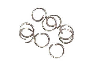 Anillos de salto de acero inoxidable quirúrgico antideslustre de 6 mm - 18 g (100 unidades) - Lote al por mayor