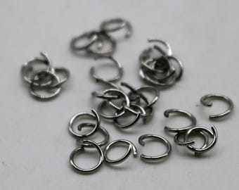 Surgical Steel Jump Rings: 4mm, 24 Gauge 100 pcs - Wholesale Bulk Lot