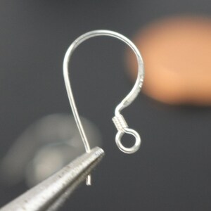 925 Sterling Silver Ear Wires: French Hook Style, 14x16mm 5 Pairs