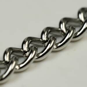 10 Ft of Stainless Steel 16 Gauge Curb Chain bulk, CHUNKY Curb Chain Necklace Bracelet Link - 4.7mm width 1.2mm 16G 16 Gauge