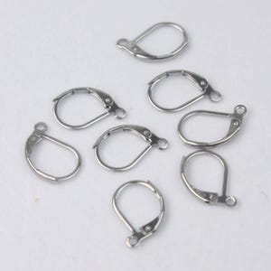Stainless Steel Surgical Leverback Earrings Earwire - 10X16mm ship from California USA, Multiple Quantity Options image 2