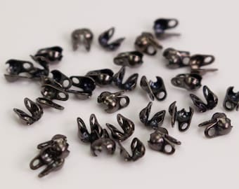 Conector de cadena de bolas con acabado en bronce: tipo crimp, 1,2-1,5 mm (100 unidades) - Lote al por mayor