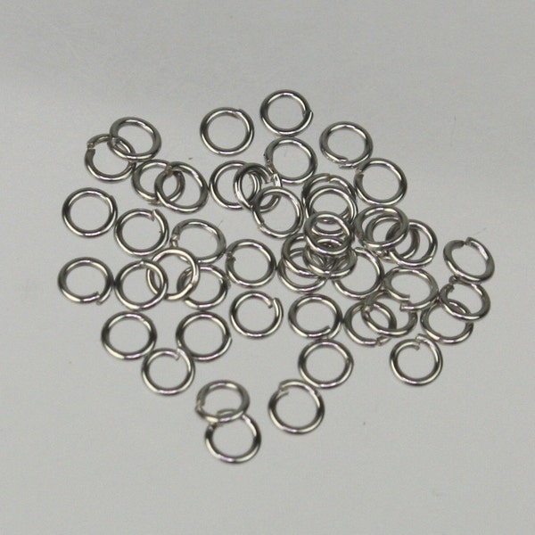 3mm Biegeringe, 200 Stück Rhodium Biegeringe / Biegeringe - 3mm 24 Gauge 0,5mm Link Connector Offene Biegeringe 5x3mm