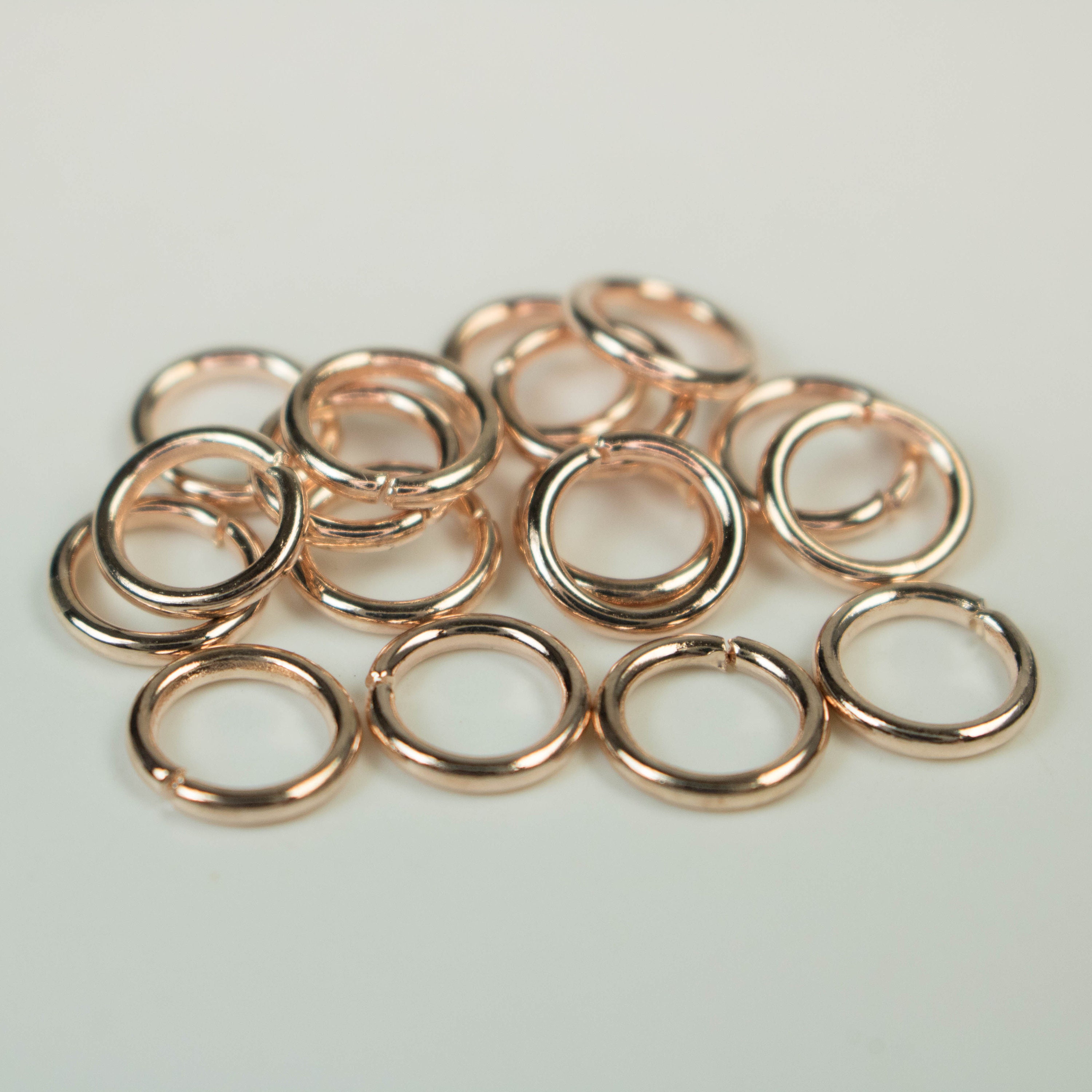 Rose Gold Jump Ring Bulk Open Link 8mm 100 Pcs 1.2mm 16G Etsy