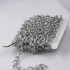Surgical Stainless Steel Cable Chain: Chunky Unsoldered Links 8x6mm 30 feet