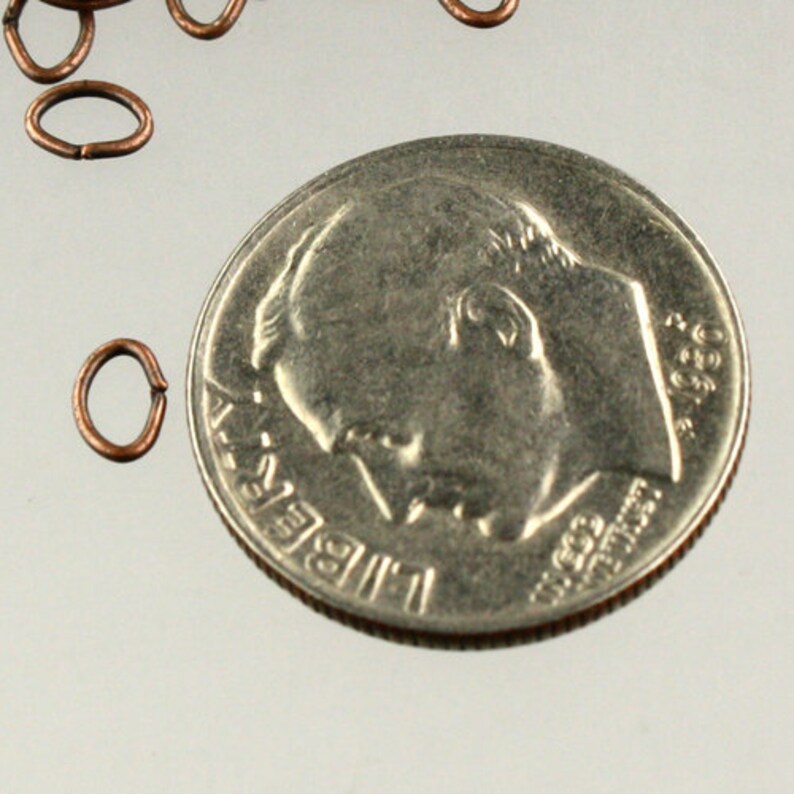 200 pcs of Antique Copper tiny little oval Jumprings Jump Rings 4x3mm Oval Jump Rings 4x3mm 24 guage 0.5mm Link Connector Open Jump Rings