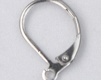Stainless Steel Surgical Leverback Earrings earwire - 10X16mm ship from California USA 100 pcs - Wholesale Bulk Lot