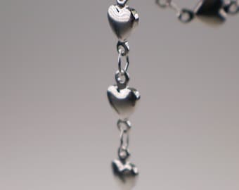 Handmade Stainless Steel Heart Link Chain: Necklace Bracelet Supplies
