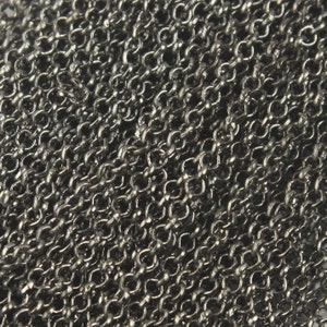 Gunmetal ROLO Chain bulk, 32 ft of SOLDERED Rolo Chain - 2.0mm 2mm Soldered Links - Necklace Bracelet Wholesale Bulk - 2.0BL