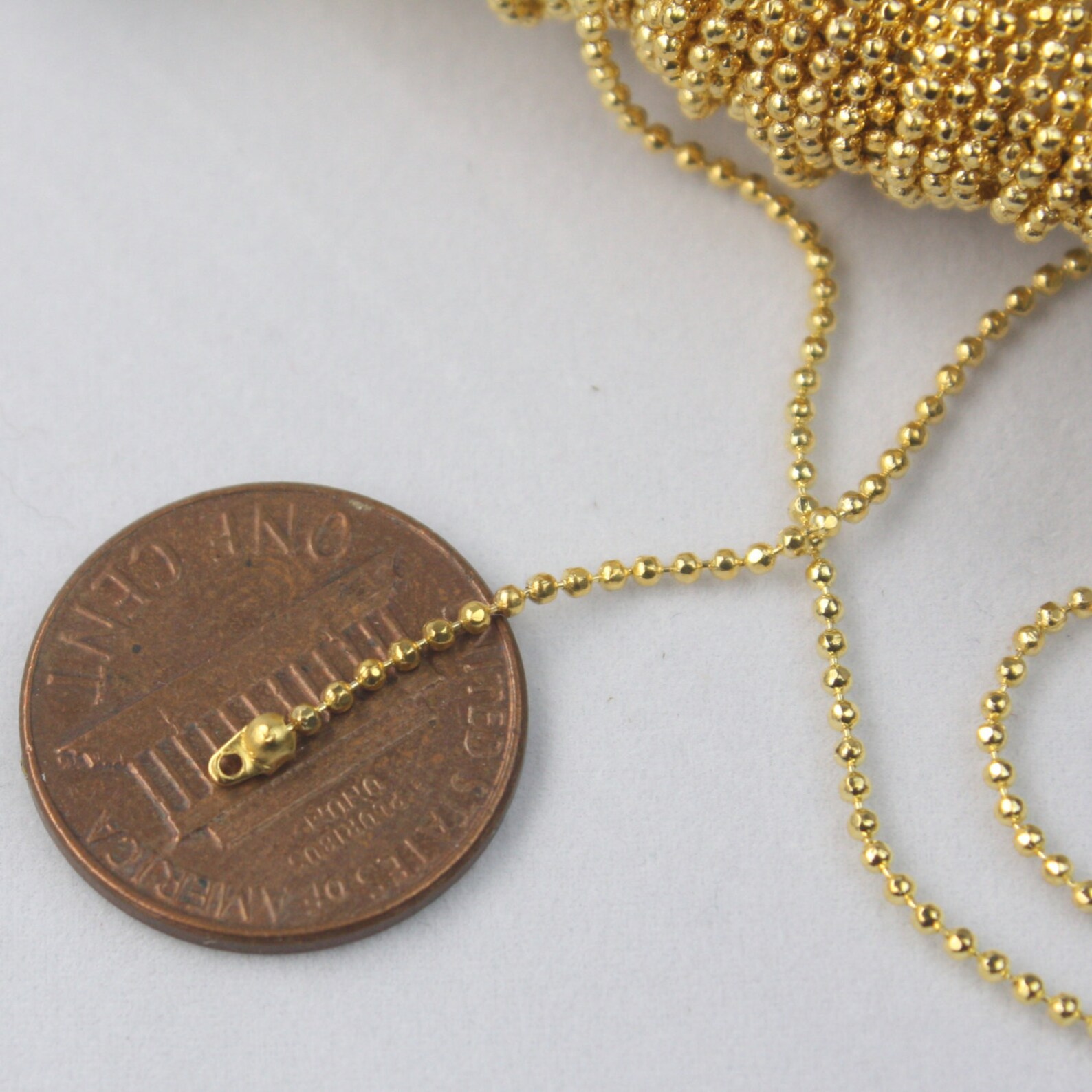 Gold Plated Ball Chain Bulk 10 Ft. Spool of FACET Micro Ball Etsy