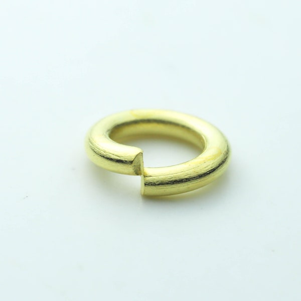 500 pcs of 6mm Thick Heavy Jump Rings - Gold Plated Jumpring 6x1.2mm 16 Gauge 16G Bulk Jumprings Open O Ring 12x6mm