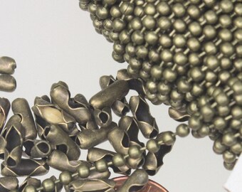 Antike Messing Finish Kugelkette, versilberte Messingkette für die Schmuckherstellung Spule: 2,4 mm Schmuckherstellung Lieferung 300 Fuß - Großhandel Lot