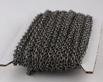 Chaîne câble soudée finition bronze industriel - Bobine de 100 pi (3,4 x 3,0 mm)