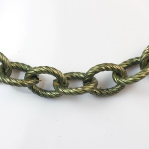 New 5 feet of Antique Brass Oval BIG Chunky Texture Cable Chain - 8x7mm Unsoldered Link - Necklace Bracelet - 8070TX