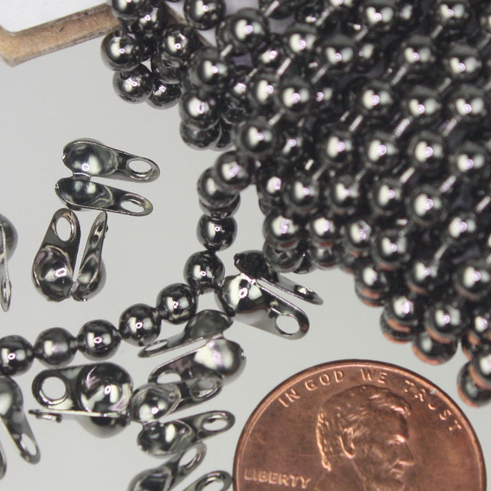 10 Ft Spool of Gunmetal Plated BIG Ball Chain 3.2mm With 5 Etsy