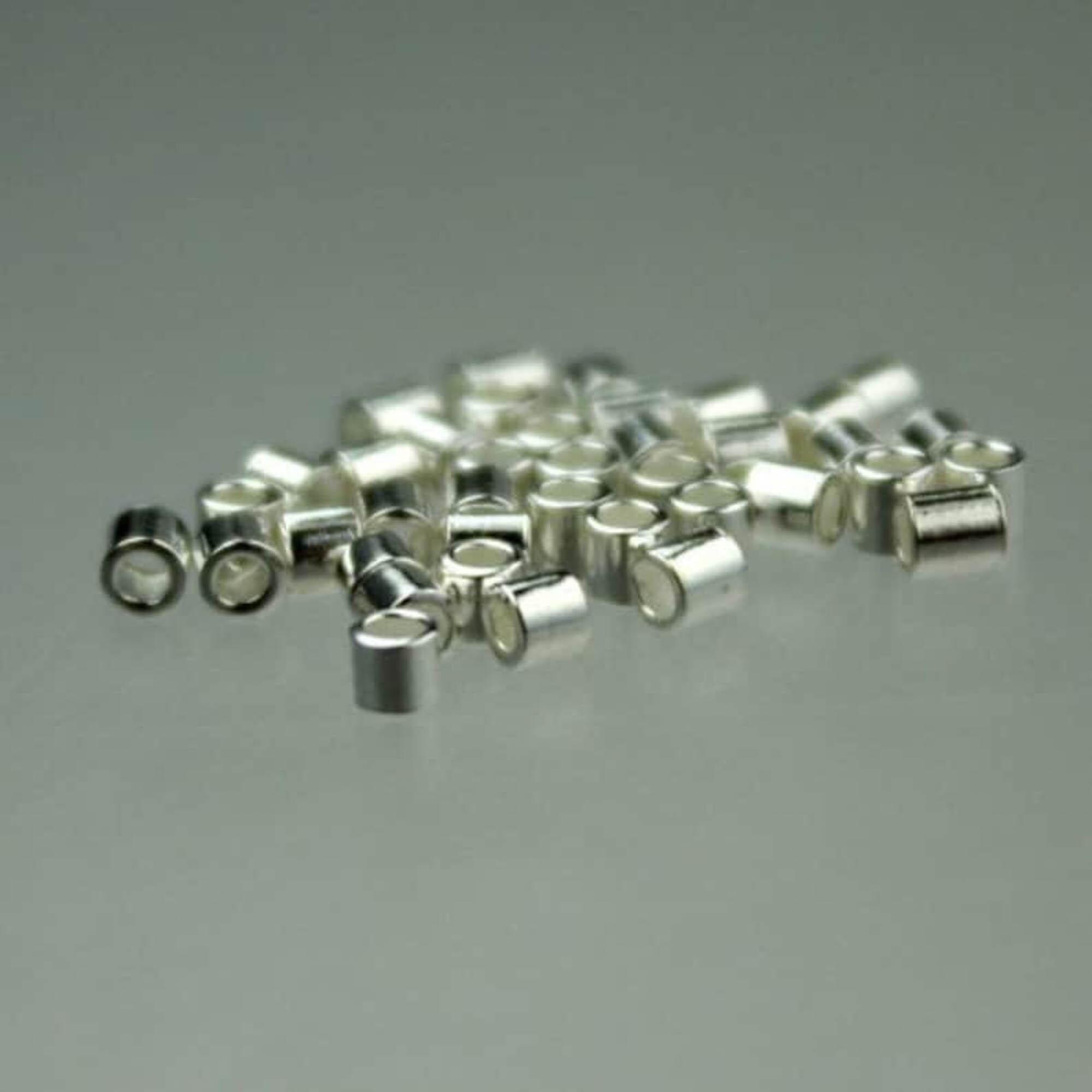 Jewelry Findings & Tools 500pcs Di Massa Argento Placcato In Giro A Crimpare Perline Per Fare Gioielli Accertamenti Di Metallo All'Ingrosso 2mm 9g - Foto 5