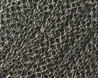 Gunmetal Finish Rolo Chain: 2.0mm Soldered Links, Bulk 100 feet