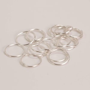 100 pcs of Silver Plated Round Jumpring 10mm 21ga 21 gauge - open jump ring 7x10mm