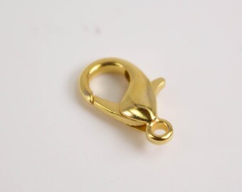 Gold Tone Plated Lobster Claw Clasps 16x9mm - Wholesale Lot