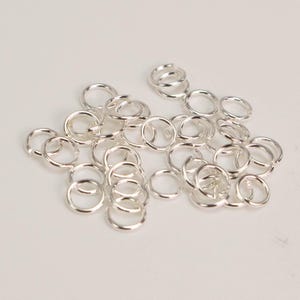 Sterling Silver Plated Jump Rings 4mm - 22 Gauge Open Connectors 500pcs - Wholesale Bulk Lot